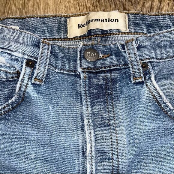 Women's Reformation Serena High Rise Skinny Jeans Button Fly - Picture 7 of 15